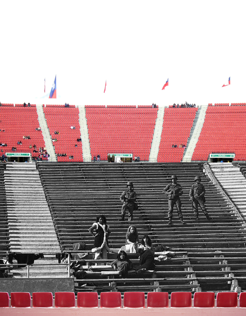 Figura 1. Fotomontaje Estadio Nacional. Fuente: Valentina Rozas.