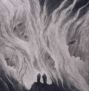 Figura 7. El Infierno de Dante, representado por José Ramón Sánchez.