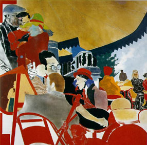 Figura 2. "The autumn of Central Paris (after Walter Benjamin)", pintura de R. B. Kitaj.