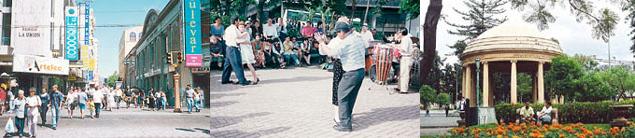 Figura 9. Otros importantes espacios públicos en San José son la Avenida Central, la Plaza de las Garantías Sociales y el Parque Mozaráni.