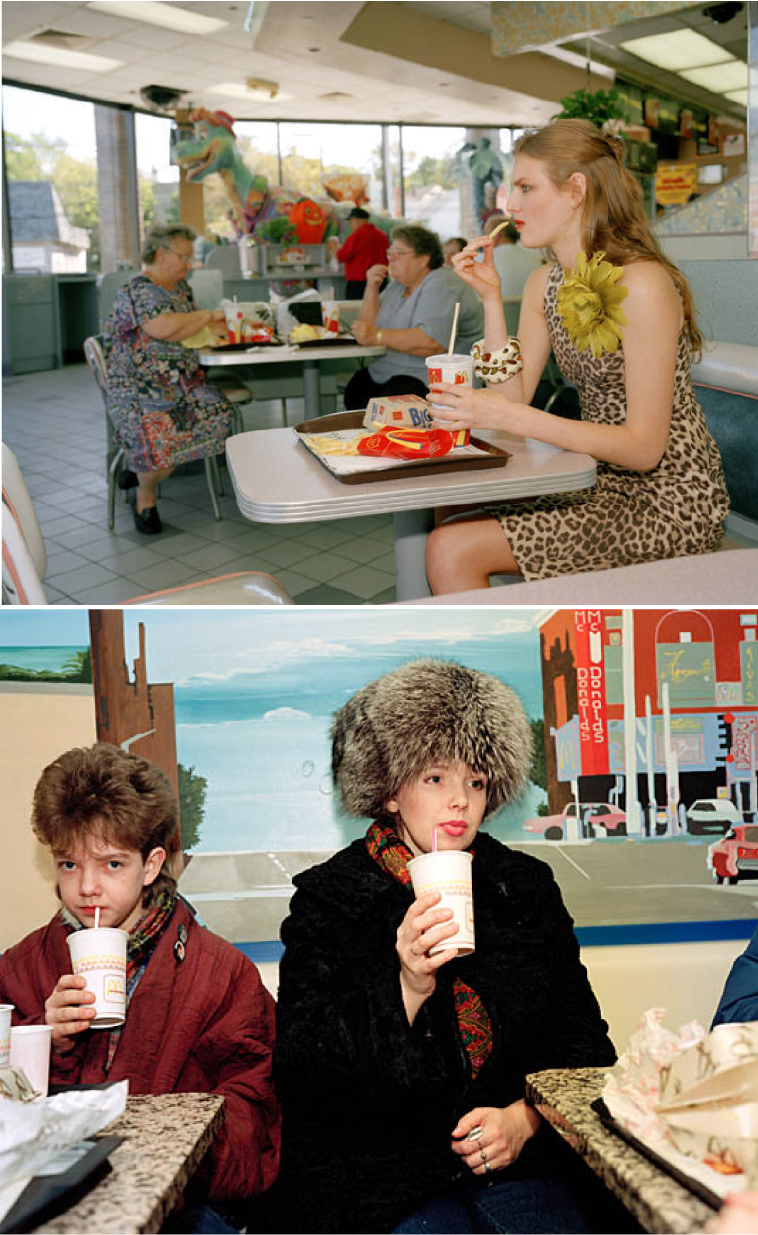 Arriba: Junk Space (1999) / Abajo: McDonald's en Moscú (1992)