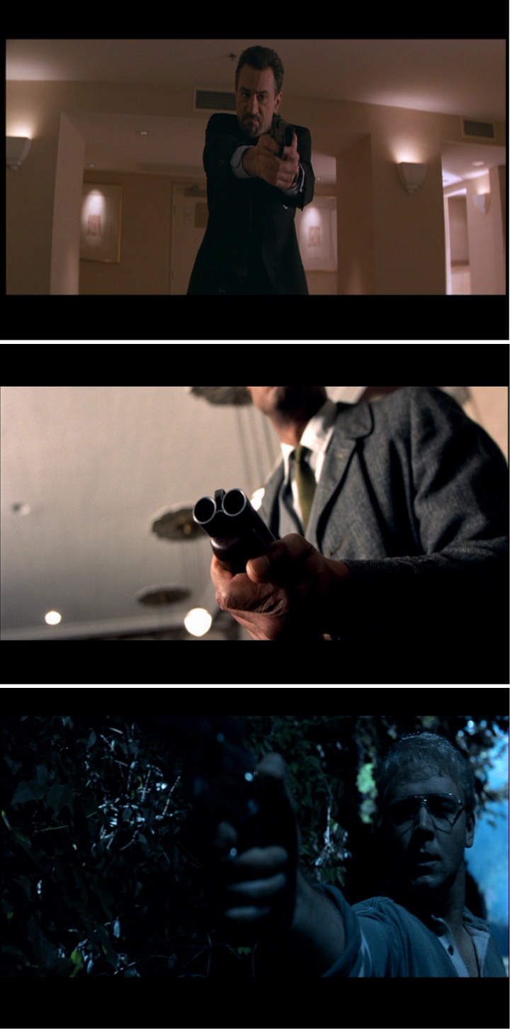 Neil McCauley liquidando al traidor. Pistolero ejecutando a Malcolm X en Alí . Jeffrey Wigand revisando su patio en El Informante . La actitud más repetida entre los héroes de Mann a la hora de penetrar el espacio agresivo que les rodea: hacerlo a tiros.